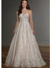 Strapless Sweetheart Neck Ivory Lace Tulle Wedding Dress